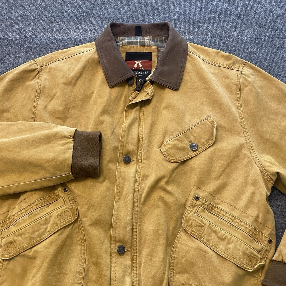 Kakadu Traders Australia 5B21 Double Bay Bomber Jacket Canvas Mens Large